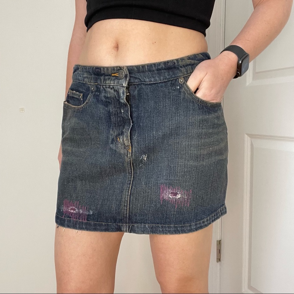 ICE.J by Iceberg Jeans Vintage Mini Denim Skirt